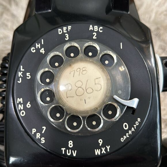 Vintage Stromberg-Carlson USA Untested As Is Black Rotary Desk Telephone - Picture 16 of 17